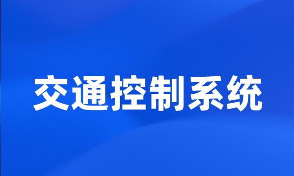 交通控制系统