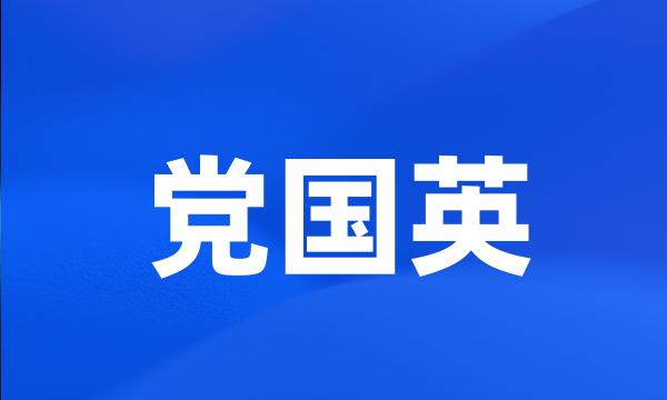 党国英