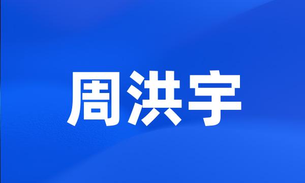 周洪宇