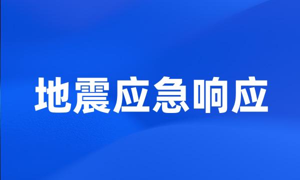 地震应急响应