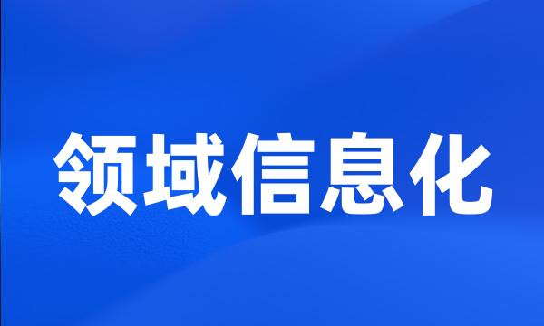 领域信息化