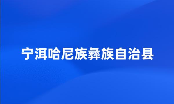 宁洱哈尼族彝族自治县