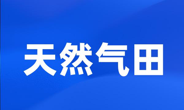 天然气田