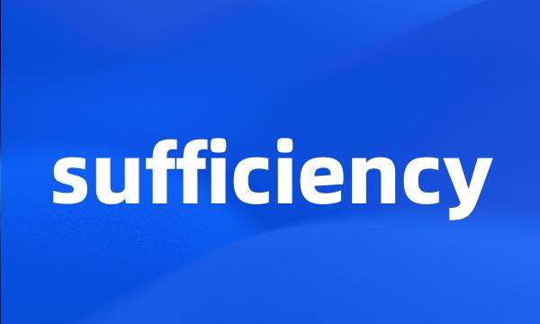 sufficiency