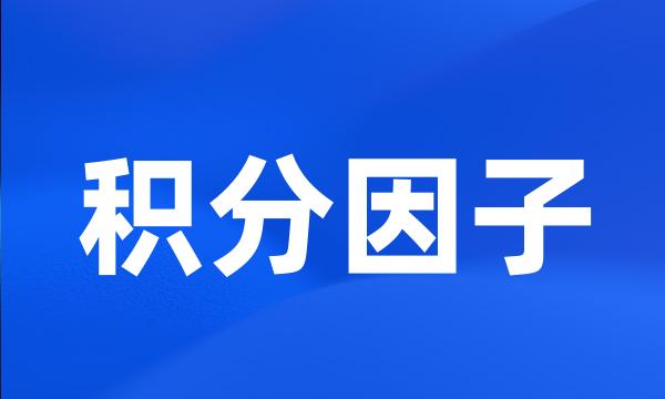 积分因子