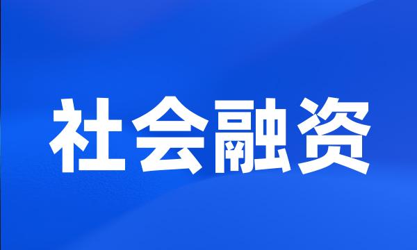 社会融资