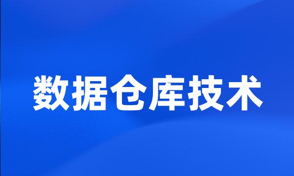 数据仓库技术