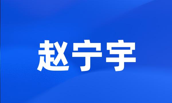 赵宁宇