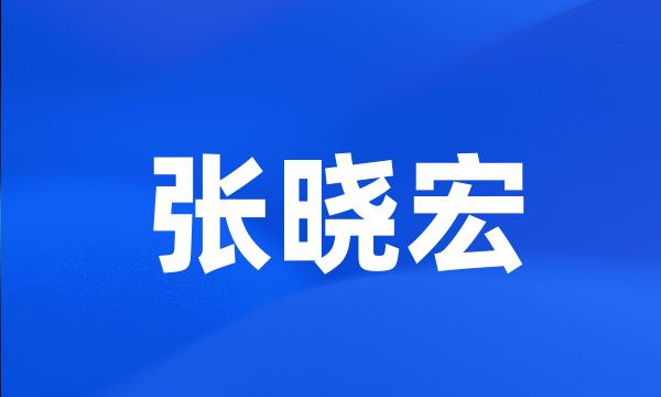 张晓宏