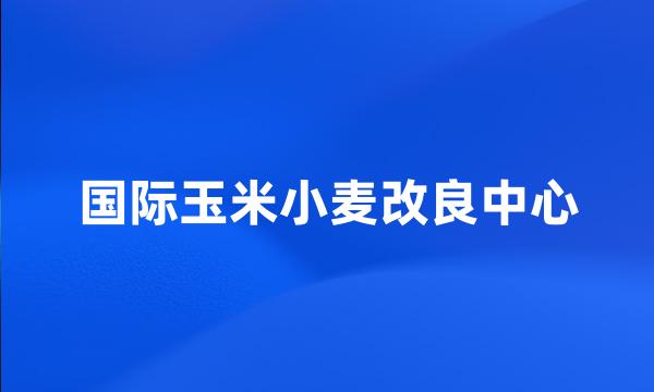 国际玉米小麦改良中心