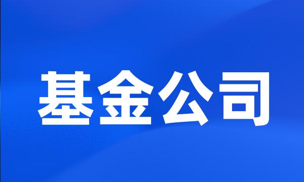 基金公司