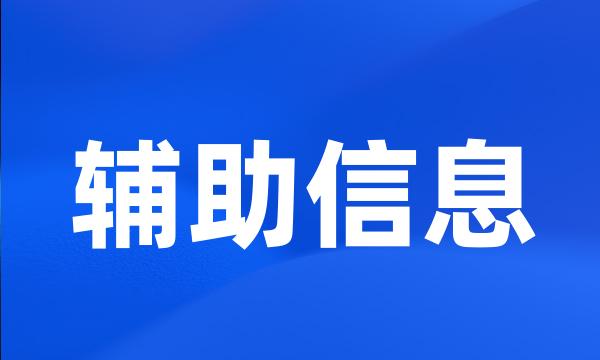 辅助信息