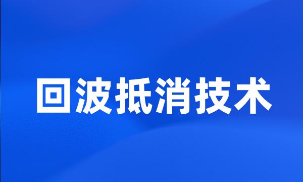 回波抵消技术