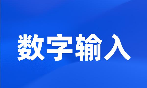 数字输入