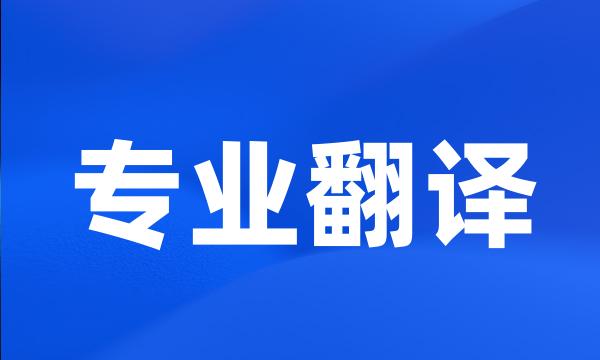 专业翻译