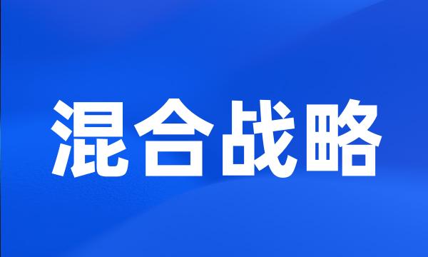 混合战略