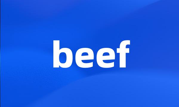 beef