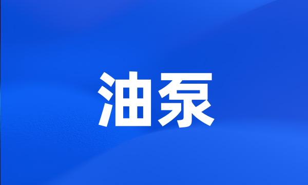 油泵