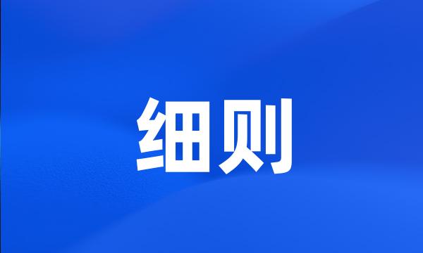 细则