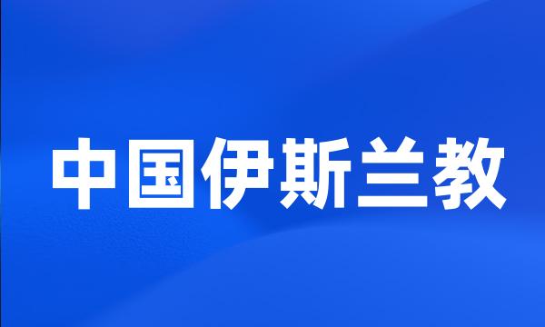 中国伊斯兰教