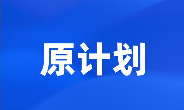 原计划