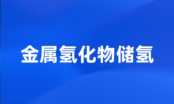 金属氢化物储氢