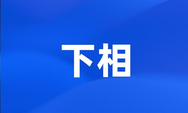 下相