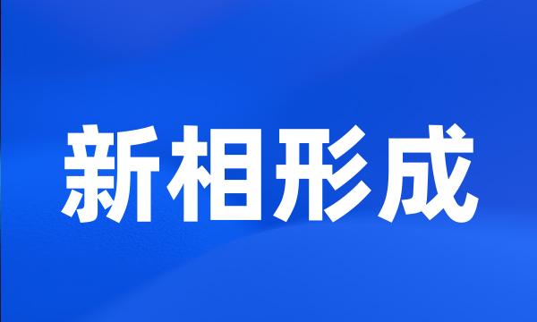 新相形成