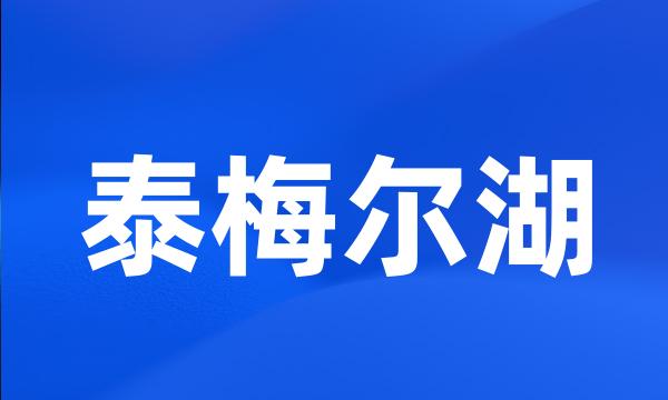 泰梅尔湖