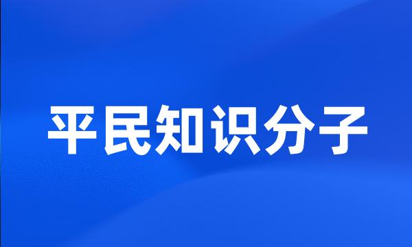 平民知识分子