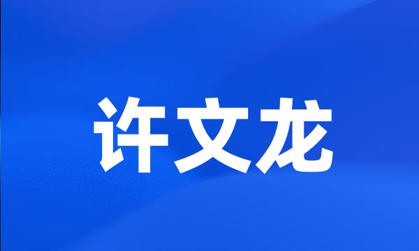 许文龙