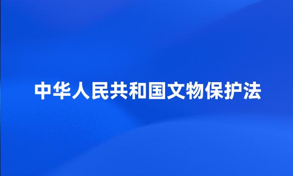 中华人民共和国文物保护法