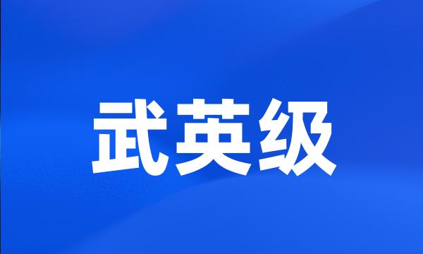 武英级