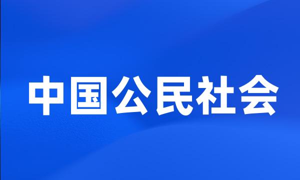 中国公民社会