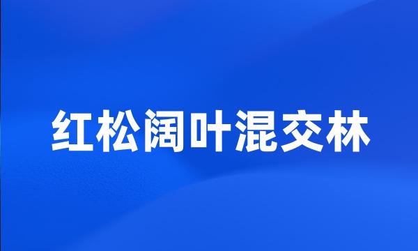 红松阔叶混交林