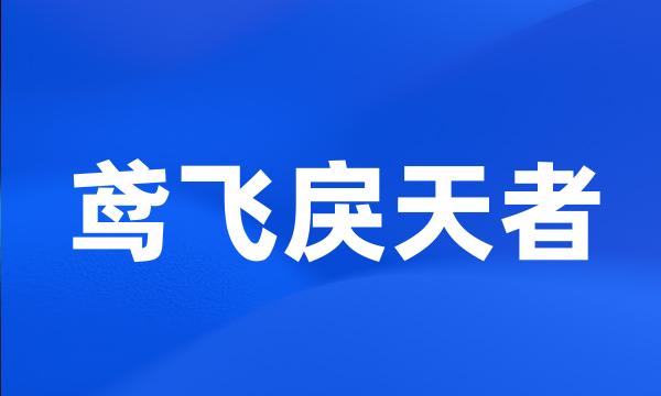 鸢飞戾天者