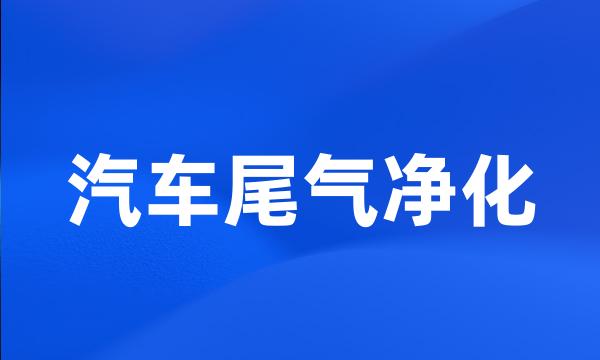 汽车尾气净化