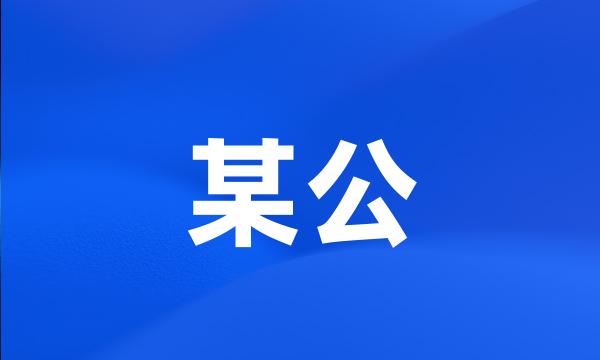 某公