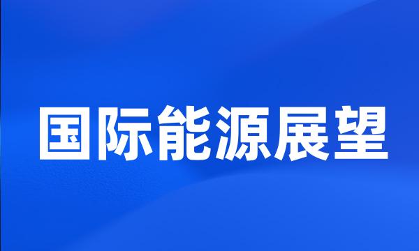 国际能源展望