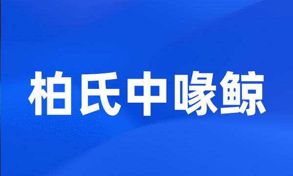 柏氏中喙鲸