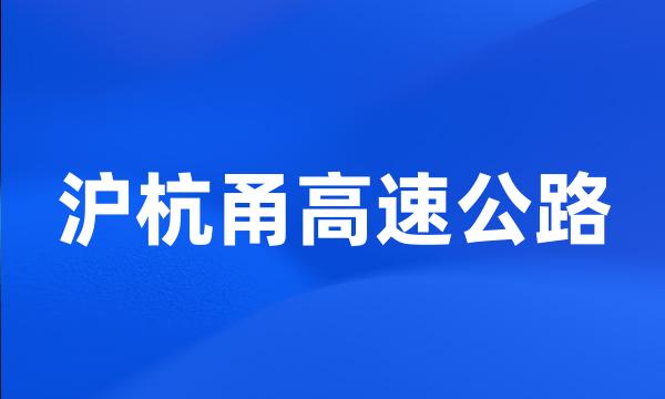 沪杭甬高速公路