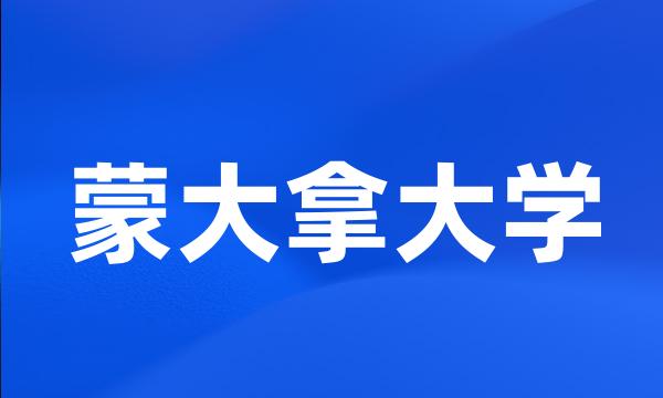 蒙大拿大学