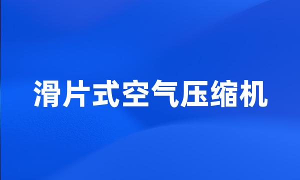 滑片式空气压缩机