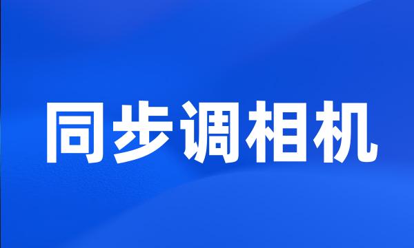 同步调相机