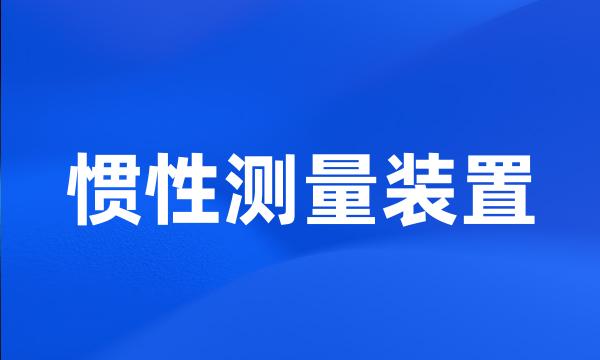 惯性测量装置