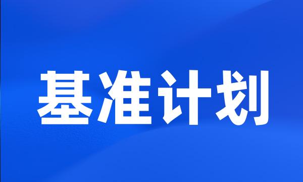 基准计划