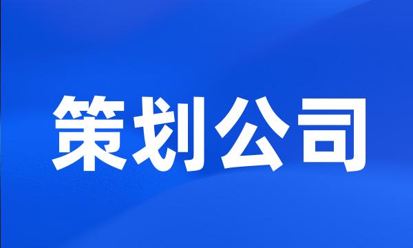 策划公司