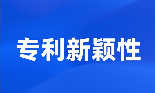 专利新颖性