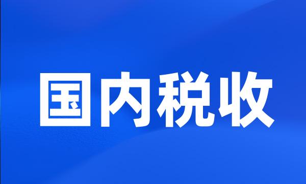 国内税收