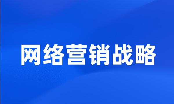 网络营销战略